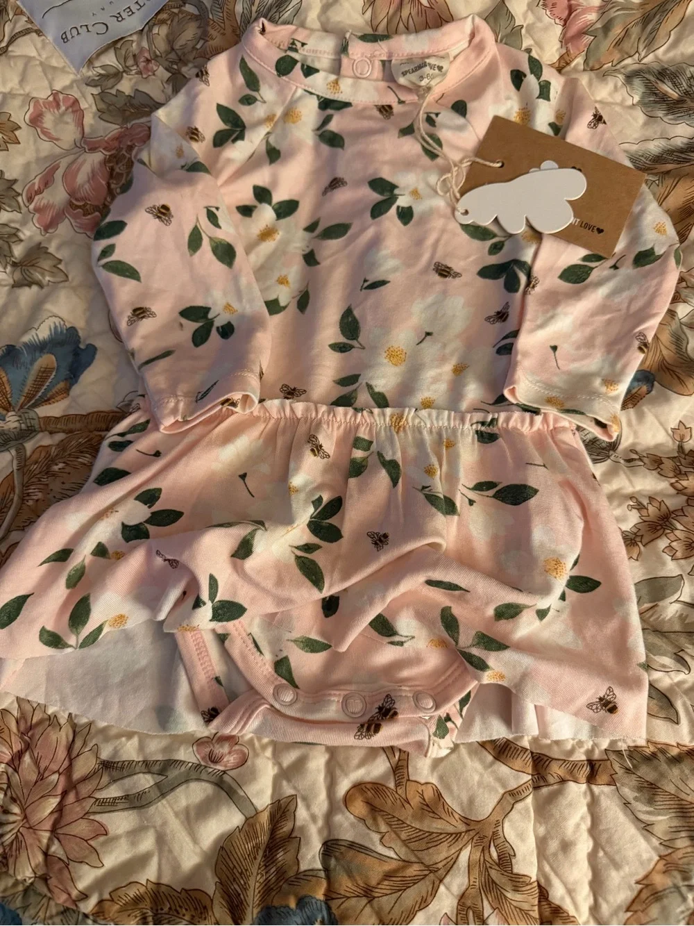 NWT Spearmint Love Infant Bamboo Bodysuit Dress